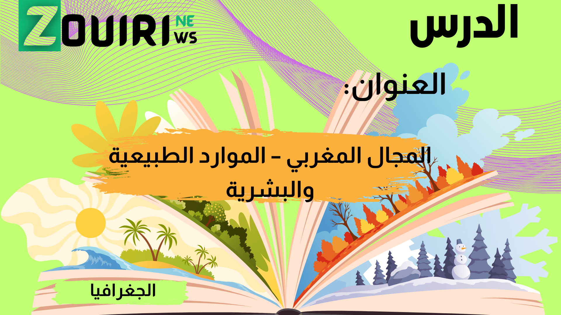 المجال المغربي – الموارد الطبيعية والبشرية
