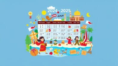 العطل الرسمية في المدارس العربية 2024 2025