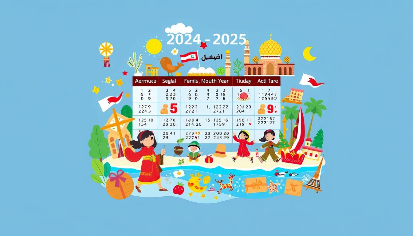 العطل الرسمية في المدارس العربية 2024 2025