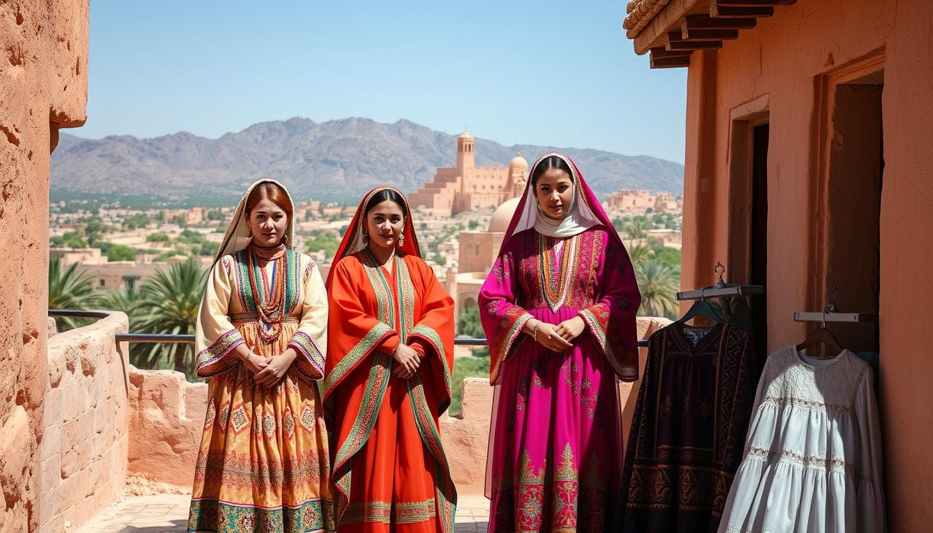لباس تقليدي مغربي المغرب يشتهر بتراثه الغني والحضاري. أزيائه التقليدية متنوعة وفريدة. القفطان، الجلابة، والسلهام جزء من هوية المغرب. تتميز هذه الأزياء بألوان زاهية وتطريز دقيقة. تستخدم في المناسبات الخاصة والأعياد. كما هي جزء من الحياة اليومية للمغاربة. هذا التراث الأصيل ذو قيمة ثقافية عالية. تأثر عبر العصور بالحضارات والتقاليد المختلفة. يعكس التمسك بالهوية الوطنية وإرث الحضاري. تاريخ الملابس التقليدية المغربية وأصولها الملابس التقليدية في المغرب تعكس تاريخًا غنيًا. تأثرت بالعديد من الحضارات عبر القرون. من الأمازيغية إلى العربية والأندلسية، أصبحت رمزًا للهوية المغربية. تأثير الحضارات المختلفة على الأزياء المغربية الجلابة المغربية تعكس تنوع المناطق. الرجال يفضلون الألوان الهادئة، بينما النساء يفضلن الألوان الزاهية. الجلابة النسائية تزين بأكثر زخرفة. تطور الملابس التقليدية عبر العصور القفطان يصنع من أقمشة فاخرة. يُزين بالخرز والتطريز. الألوان تتنوع بين الزاهية والمحايدة. رمزية الألوان في الملابس المغربية الألوان في الملابس لها دلالات رمزية. الأخضر للإسلام، الأحمر للشجاعة، والأزرق للسلام. الجلابة والسلهام مهمة في المناسبات الاحتفالية. الملابس التقليدية في المغرب تعزز الهوية الوطنية. تعكس ثراء الحضارات التي أثرت على المنطقة. القفطان المغربي: تاج الأزياء التقليدية القفطان المغربي يعتبر رمزًا ثقافيًا وفنيًا مهمًا. يظهر تاريخ وجمال الأناقة المغربية. هذه الأناقة تأثرت بالحضارات المختلفة عبر الزمن. القفطان يتميز بتصميمه الطويل والفضفاض. غالبًا ما يزين بتطريزات ذهبية أو فضية. هذه التفاصيل تضفي عليه سحرًا وجمالاً. تتنوع ألوان وتصاميم القفطان لتناسب كل الأذواق. يمكنك العثور على قفطان يلائم شخصيتك. هذا التنوع جعل القفطان المغربي يعتبر الأفضل في الأزياء التقليدية. «القفطان المغربي هو تجسيد للأناقة والفخامة التي تميز الثقافة المغربية.» سواء كان لحضور حفل زفاف أو مناسبة دينية، القفطان يضفي جمالاً. هذا التراث الثري سيظل محبوبًا لسنوات. https://youtube.com/watch?v=jZDNRo2lqiY لباس تقليدي مغربي: الأنواع والأنماط الرئيسية مملكة المغرب تتميز بتراثها الغني من الملابس التقليدية. لكل منطقة فيها أزياء خاصة بها. الألبسة التقليدية في المغرب تعبر عن الهوية والتنوع الثقافي. من الجلابة الواسعة إلى البرنس الأنيق، كل قطعة تروي قصة. سنستكشف معًا أبرز الأنماط والأنواع الرئيسية للباس التقليدي في المغرب. الجلابة المغربية وأنواعها الجلابة هي اللباس الأكثر شيوعًا في المغرب. توجد أنواع عديدة منها، مثل الجلابة البيضاء الواسعة والجلابة الصوفية الدافئة. هناك أيضًا الجلابة المطرزة الفاخرة. هذه الثياب الفضفاضة تأتي بأكمام طويلة وقلنسوة. تُرتديها الرجال والنساء على حد سواء. الجلابة المغربية تتميز بألوانها الزاهية وتطريزاتها البديعة. هذه التطريزات تعكس الهوية الثقافية للمغرب. السلهام والبرنس المغربي السلهام والبرنس هما أزياء تقليدية مرتبطة بالرجال المغاربة. السلهام هو معطف صوفي طويل مع كم ضيق. يرتديه الرجال كقطعة خارجية. البرنس هو عباءة ذات قلنسوة، تُرتدى في المناسبات الرسمية. هذه القطع تتميز بتصاميمها الأنيقة وتطريزاتها الدقيقة. تجعلها رمزًا للسمات الذكورية في الثقافة المغربية. التكشيطة المغربية النسائية التكشيطة هي أزياء نسائية فخمة في المغرب. يتكون من طبقتين: طبقة داخلية فضفاضة وأخرى خارجية مطرزة. تتوفر التكشيطة بألوان زاهية وتصاميم غنية بالتفاصيل. هذه الملابس الفريدة تجسّد جمال وأناقة الأزياء التقليدية المغربية. التكشيطة هي خيار شائع للمناسبات الاحتفالية في المغرب. هذه هي بعض الأنماط الرئيسية للباس التقليدي المغربي. تتميز بالإرث الحضاري والهوية الثقافية للمملكة. سواء الجلابة الواسعة أو البرنس الأنيق أو التكشيطة الفاخرة، كل قطعة تعكس تنوع وتطور الموضة التقليدية في المغرب. الأقمشة والتطريزات في الملابس المغربية التقليدية الملابس المغربية التقليدية، مثل الجلابة والقفطان، تستخدم أقمشة فاخرة. هذه الأقمشة تضفي رقيًا وأناقة. التطريز اليدوي يبرز جمال هذه الأزياء. التقنيات التطريزية التقليدية، مثل التطريز بالخيوط الذهبية والفضية، تعكس الثقافة المغربية. هذه الزخارف تضيف فخامة فريدة لكل قطعة. الملابس المغربية التقليدية شعبية عالميًا بفضل تصميمها الأنيق. الثوب المغربي أصبح نموذجًا للتراث والحرفية المغربية. الأقمشة الفاخرة والتطريز اليدوي يبرزان جمال الملابس المغربية التقليدية. إنها لوحات فنية تعرض على الجسد. المناسبات والمواسم المناسبة للباس التقليدي الزي التقليدي المغربي يُرتدى في مختلف المناسبات. من الأعراس الفاخرة إلى الاحتفالات الدينية. كل نمط من الألبسة له موطنه المناسب والتقاليد المرتبطة به. الملابس التقليدية في الأعراس في أعراس المغرب، العروس والعريس يرتدون قفطان وتكشيطة فاخرة. هذه الملابس تُظهر الفخامة والأصالة المغربية. مجوهرات تقليدية ثمينة تُضيف لمسة رائعة. الأزياء المغربية في المناسبات الدينية خلال المناسبات الدينية، يفضل المغاربة الجلابة أو القفطان. هذه الملابس تضفي جوًا من التقليدية والاحترام. هي ملائمة لطبيعة هذه الاحتفالات. الملابس اليومية التقليدية في الحياة اليومية، يُستخدم الجلابة بشكل واسع. هذه الملابس مريحة وعملية، تجمع بين المتانة والأناقة. تُرتدى بكثرة في المناسبات العائلية والاجتماعية. الملابس التقليدية المغربية جزء مهم من الهوية الثقافية. تنوعها واحتفاظها بكامل رمزيتها عبر الأجيال. تُعبر عن الإرث الغني والأصيل للشعب المغربي. الخلاصة اللباس التقليدي المغربي هو جزء مهم من هوية المغرب. يجمع بين الأناقة والجمال. يعكس تاريخ المغرب وآثاره الثقافية. رغم التطورات، اللباس التقليدي لا يفقد مكانته. يُحتفظ به في المناسبات الخاصة واليومية. صناعة الفخار والزربي والنسيج مهمة في الاقتصاد المغربي. ساهمت في نمو الاقتصاد الوطني. في عام 2018، كانت 20% من صادرات الصناعة التقليدية. هذه الصناعات تنشط السياحة وتعزز التواصل الثقافي. تساهم في تنمية الاقتصاد. المغرب يرغب في الحفاظ على تراثه الثقافي. الأزياء والصناعات التقليدية جزء أساسي من هوية المغرب. FAQ ما هي أهم عناصر الثقافة والتراث المغربي في اللباس التقليدي؟ اللباس التقليدي في المغرب يُعد جزءًا مهمًا من ثقافته. يُظهر القفطان، الجلابة، والسلهام تنوعًا في الألوان والتصاميم. هذه الأزياء تُبرز في المناسبات الكبيرة والأعياد. إنها جزء لا يتجزأ من الحياة اليومية للمغاربة. تُظهر جمال الثقافة المغربية. ما هي الحضارات التي أثرت على الملابس التقليدية المغربية وكيف تطورت عبر القرون؟ الملابس التقليدية في المغرب تعكس تاريخًا غنيًا. تأثرت بالحضارات الأمازيغية، العربية، والأندلسية. عبر القرون، أصبحت رمزًا للهوية الوطنية. الألوان لها دلالات خاصة. الأخضر للإسلام، الأحمر للشجاعة، والأزرق للسلام. ما هي خصائص القفطان المغربي وأهميته في الأزياء التقليدية؟ القفطان يُعتبر رمزًا للأناقة والفخامة. يتميز بتصميمه الطويل والفضفاض. غالبًا ما يُزين بتطريزات ذهبية أو فضية. يُرتدى في المناسبات الكبيرة. يتوفر بألوان وتصاميم متنوعة. ما هي الأنواع الرئيسية للأزياء التقليدية المغربية؟ في المغرب، هناك أنواع رئيسية من الأزياء التقليدية. مثل الجلابة، السلهام، البرنس، والتكشيطة. كل نوع له تصاميم وألوان مختلفة. تناسب هذه الأزياء مختلف المناسبات. ما هي الأقمشة والتطريزات المستخدمة في الملابس التقليدية المغربية؟ الملابس التقليدية في المغرب تستخدم أقمشة فاخرة. مثل الحرير، القطن، والصوف. التطريز اليدوي يضيف جمالًا. يستخدم تقنيات مثل التطريز بالخيوط الذهبية والفضية. هذه الزخارف تعكس الثقافة الغنية للمغرب. في أي المناسبات والمواسم يُرتدى اللباس التقليدي المغربي؟ الملابس التقليدية تُرتدى في مختلف المناسبات. في الأعراس، يرتدي العروسان أزياء فاخرة. خلال الأعياد الدينية، يُفضل ارتداء الجلابة أو القفطان. في الحياة اليومية، يُستخدم الجلابة كلباس مريح. روابط المصادر الجلابة المغربية لباس تقليدي مغربي مميز - style bladi الملابس التقليدية المغربية: إرث ثقافي يعبر عن الأصالة والجمال تاريخ الجلابة والسلهام في المغرب - Morocco اللباس التقليدي المغربي - نظامي أجمل الملابس التقليدية المغربية - نمرا واحد Nmra1 الثوب المغربي: التميز المصنوع يدويًا من فاس إلى خزانة ملابسك الوطني | الأخبار والإعلانات أسرار اختيار الجلابية المثالية لمناسبتك - style bladi الصناعة التقليدية في المغرب ثقافة المغرب